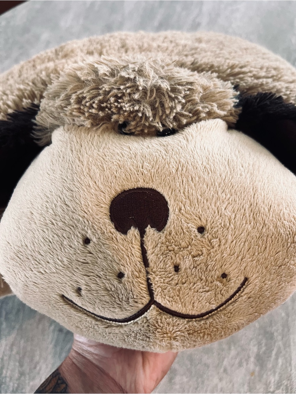 Pillow Pets Plush Puppy Stuffed Animal - Tan with Brown Accents
